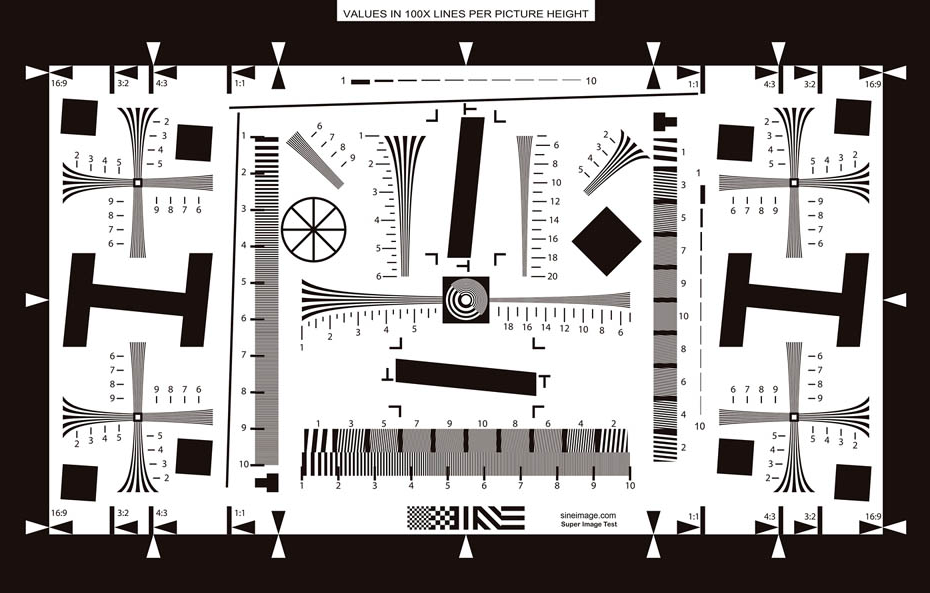 ISO 12233分辨率測試卡